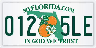 FL license plate 0125LE