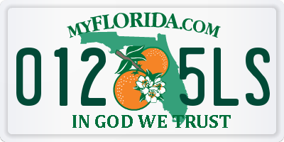 FL license plate 0125LS
