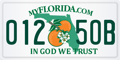 FL license plate 0125OB