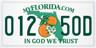 FL license plate 0125OD
