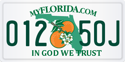 FL license plate 0125OJ