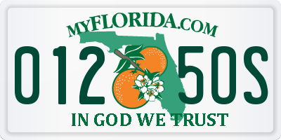 FL license plate 0125OS