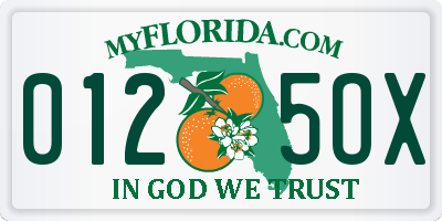 FL license plate 0125OX