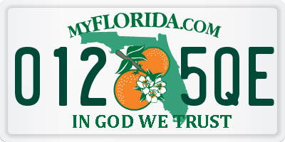 FL license plate 0125QE