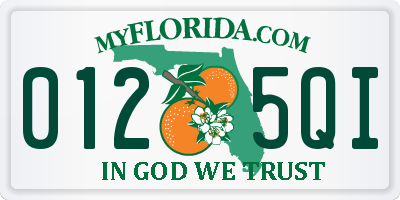 FL license plate 0125QI