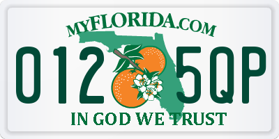FL license plate 0125QP