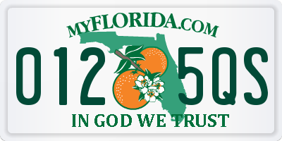 FL license plate 0125QS