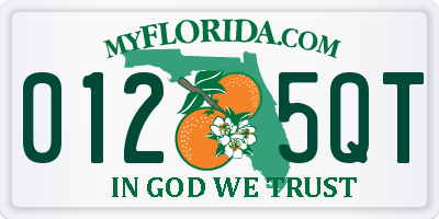 FL license plate 0125QT