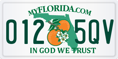 FL license plate 0125QV