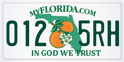 FL license plate 0125RH