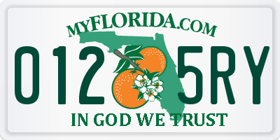 FL license plate 0125RY
