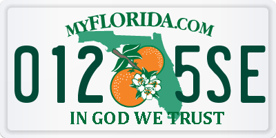 FL license plate 0125SE