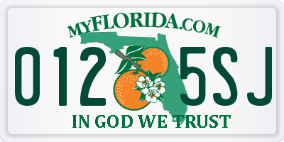 FL license plate 0125SJ