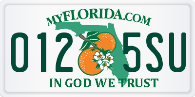 FL license plate 0125SU