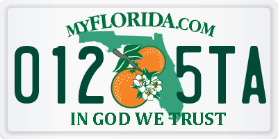 FL license plate 0125TA