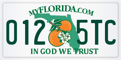 FL license plate 0125TC