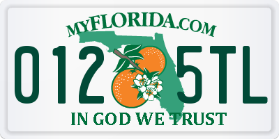 FL license plate 0125TL