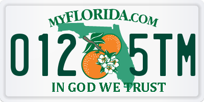 FL license plate 0125TM