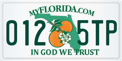 FL license plate 0125TP