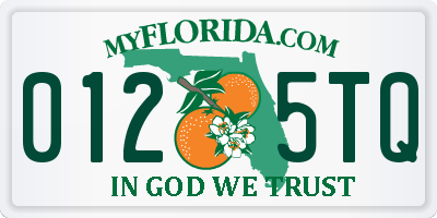FL license plate 0125TQ