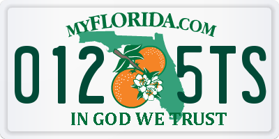 FL license plate 0125TS