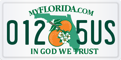 FL license plate 0125US