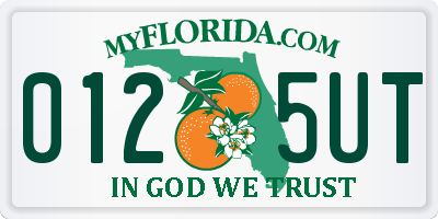 FL license plate 0125UT