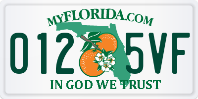 FL license plate 0125VF