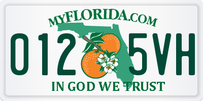 FL license plate 0125VH