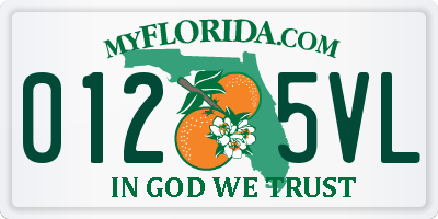 FL license plate 0125VL