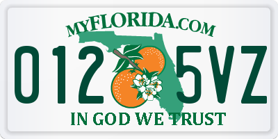FL license plate 0125VZ