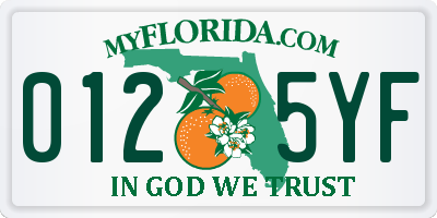 FL license plate 0125YF