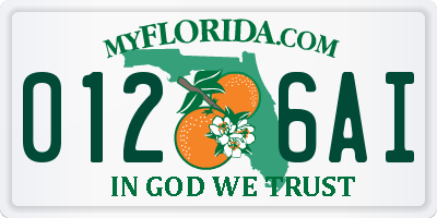 FL license plate 0126AI