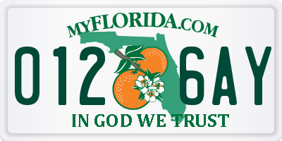 FL license plate 0126AY