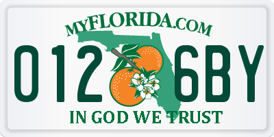 FL license plate 0126BY