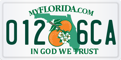FL license plate 0126CA