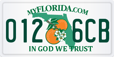 FL license plate 0126CB