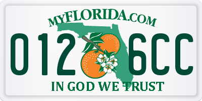 FL license plate 0126CC
