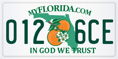 FL license plate 0126CE