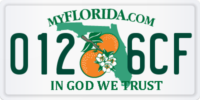 FL license plate 0126CF