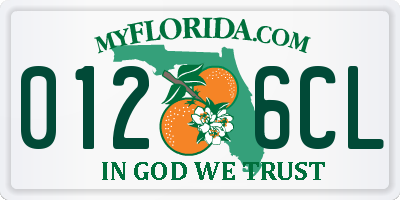 FL license plate 0126CL