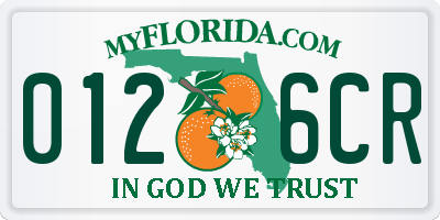 FL license plate 0126CR