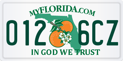 FL license plate 0126CZ