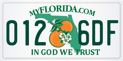 FL license plate 0126DF