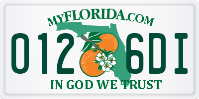 FL license plate 0126DI