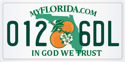 FL license plate 0126DL