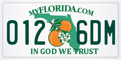 FL license plate 0126DM