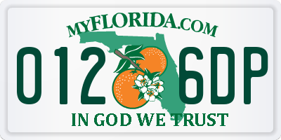 FL license plate 0126DP