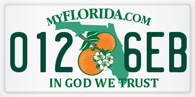 FL license plate 0126EB