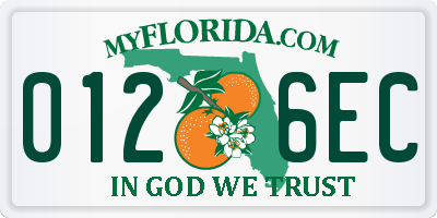 FL license plate 0126EC